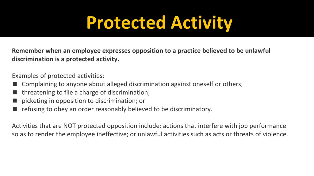 protected activity