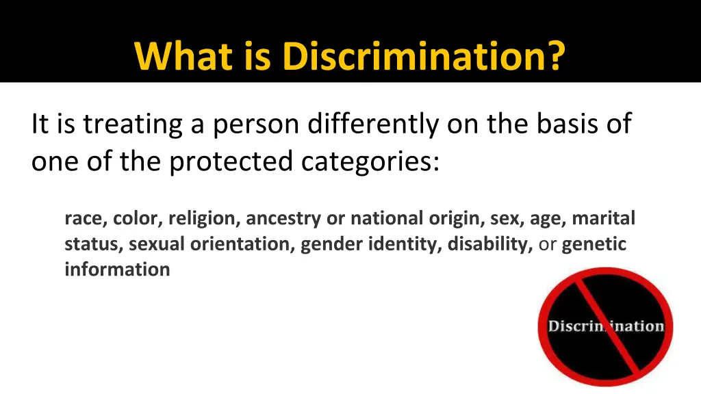 what is discrimination