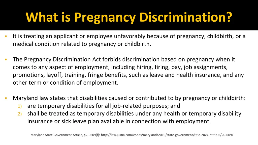 what is pregnancy discrimination