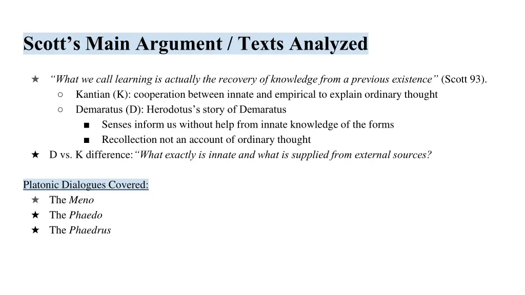 scott s main argument texts analyzed