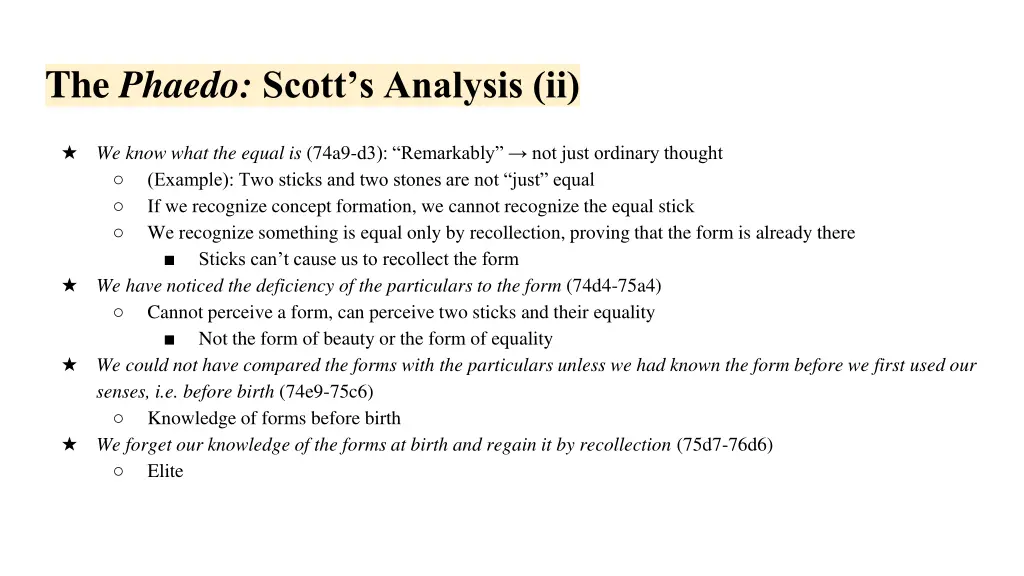 the phaedo scott s analysis ii