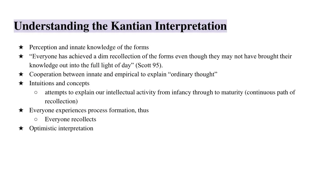 understanding the kantian interpretation