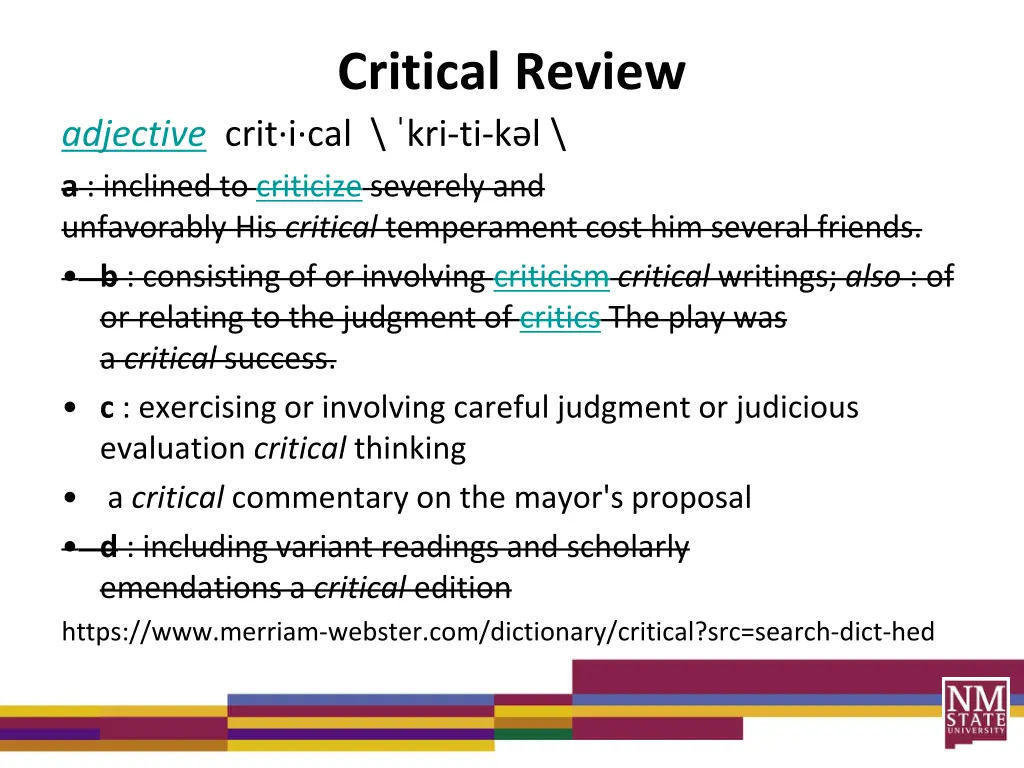 critical review