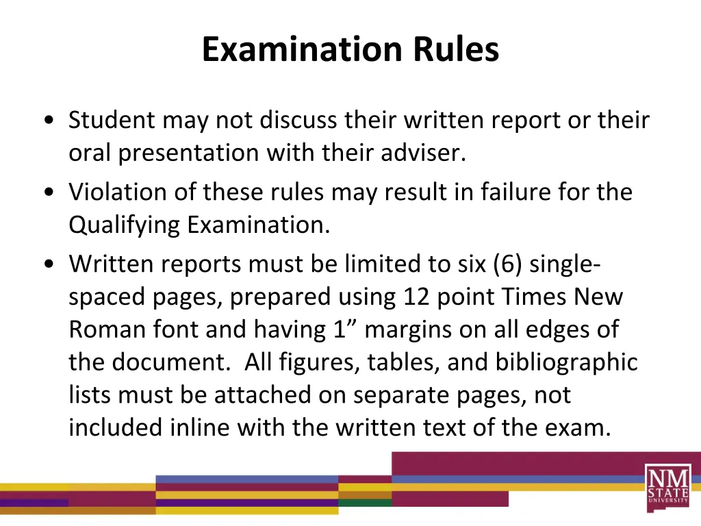 examination rules 2