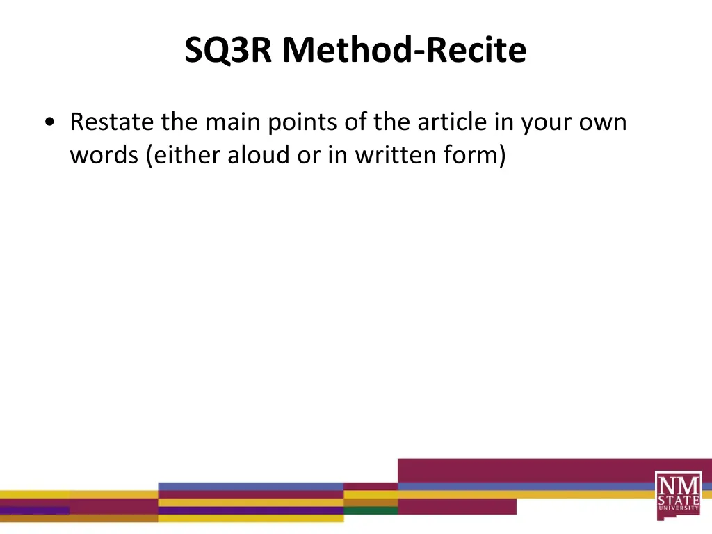 sq3r method recite