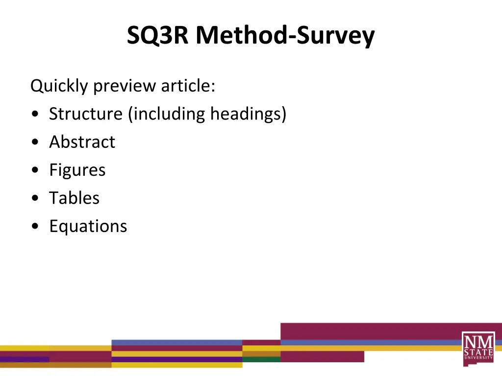 sq3r method survey