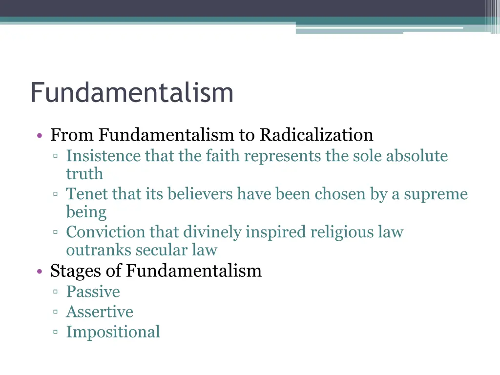 fundamentalism 1