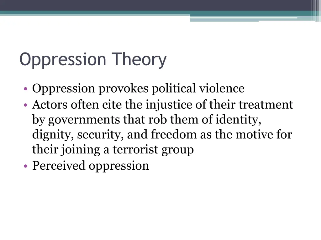 oppression theory