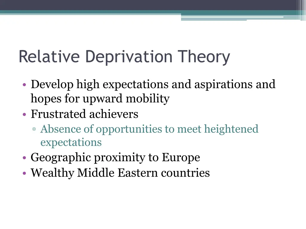 relative deprivation theory