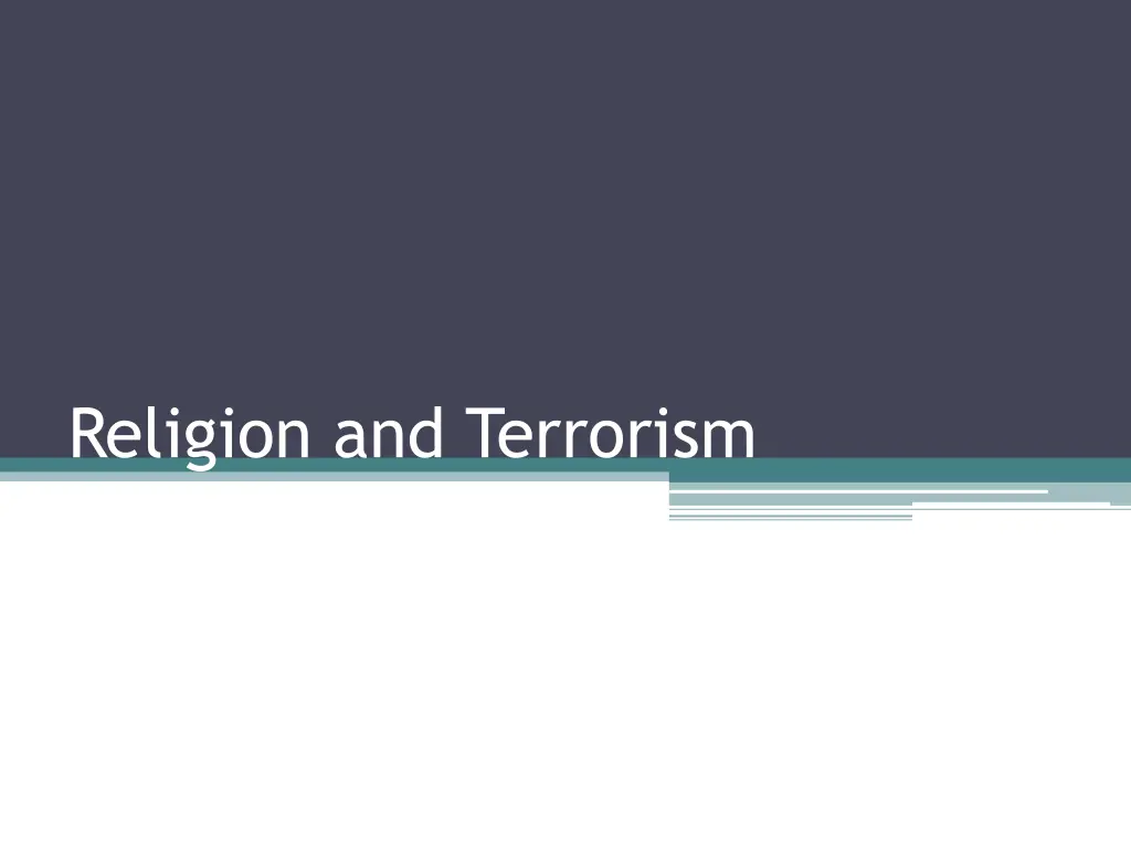 religion and terrorism