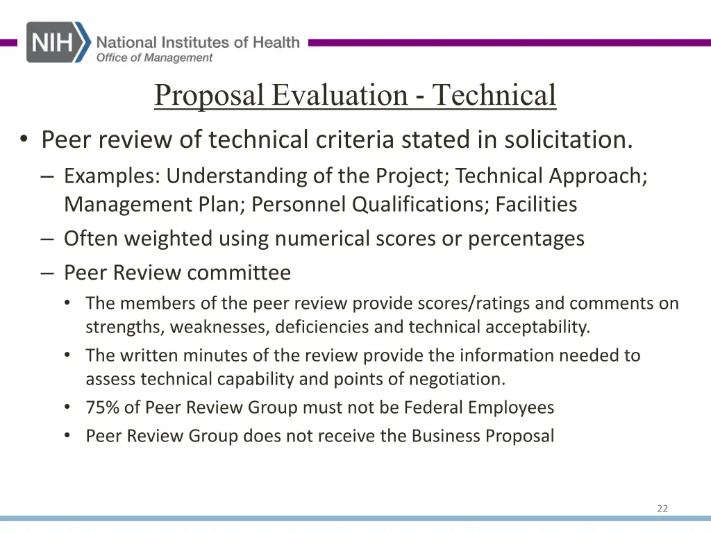 proposal evaluation technical