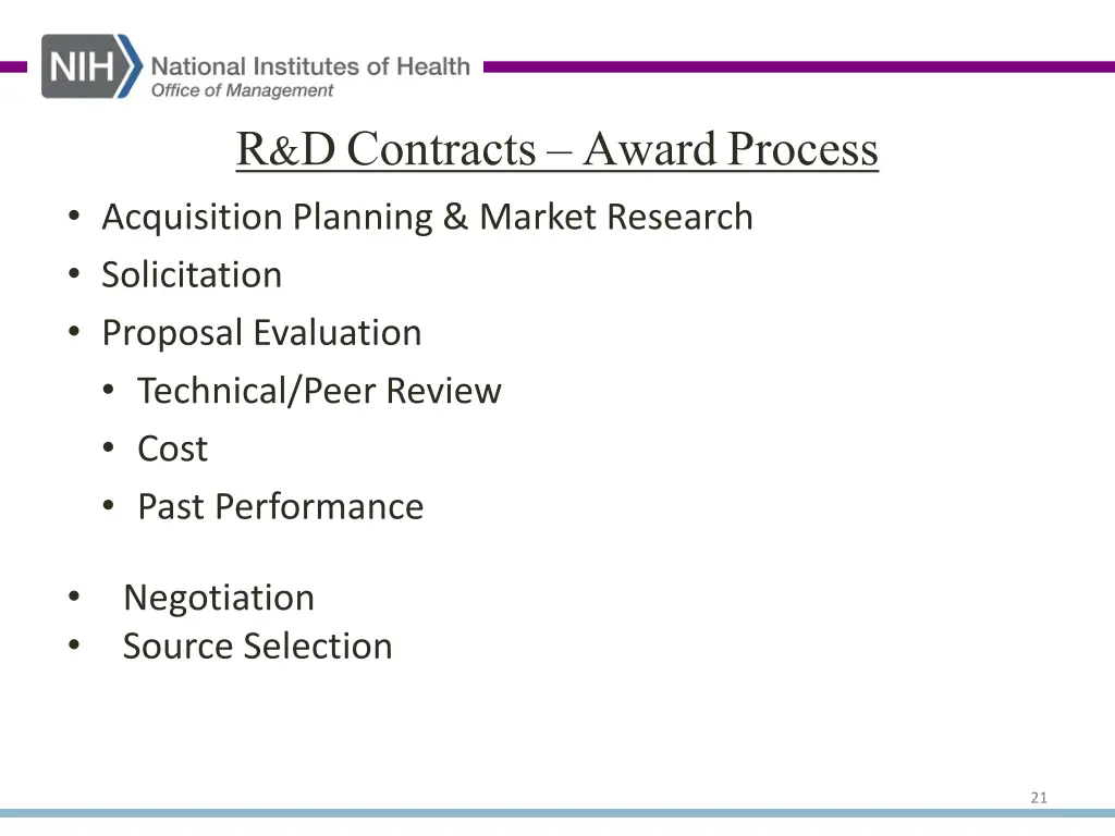 r d contracts award process