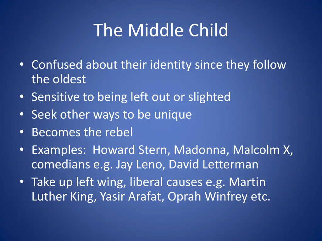 the middle child