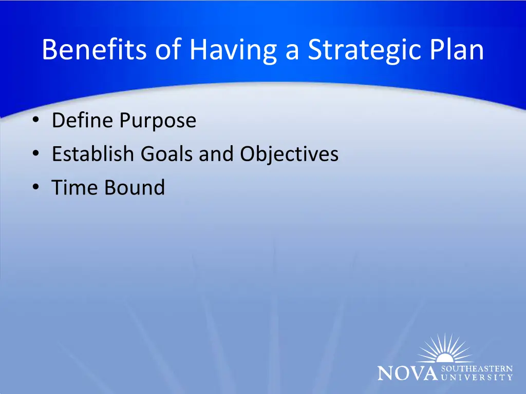 benefits of having a strategic plan