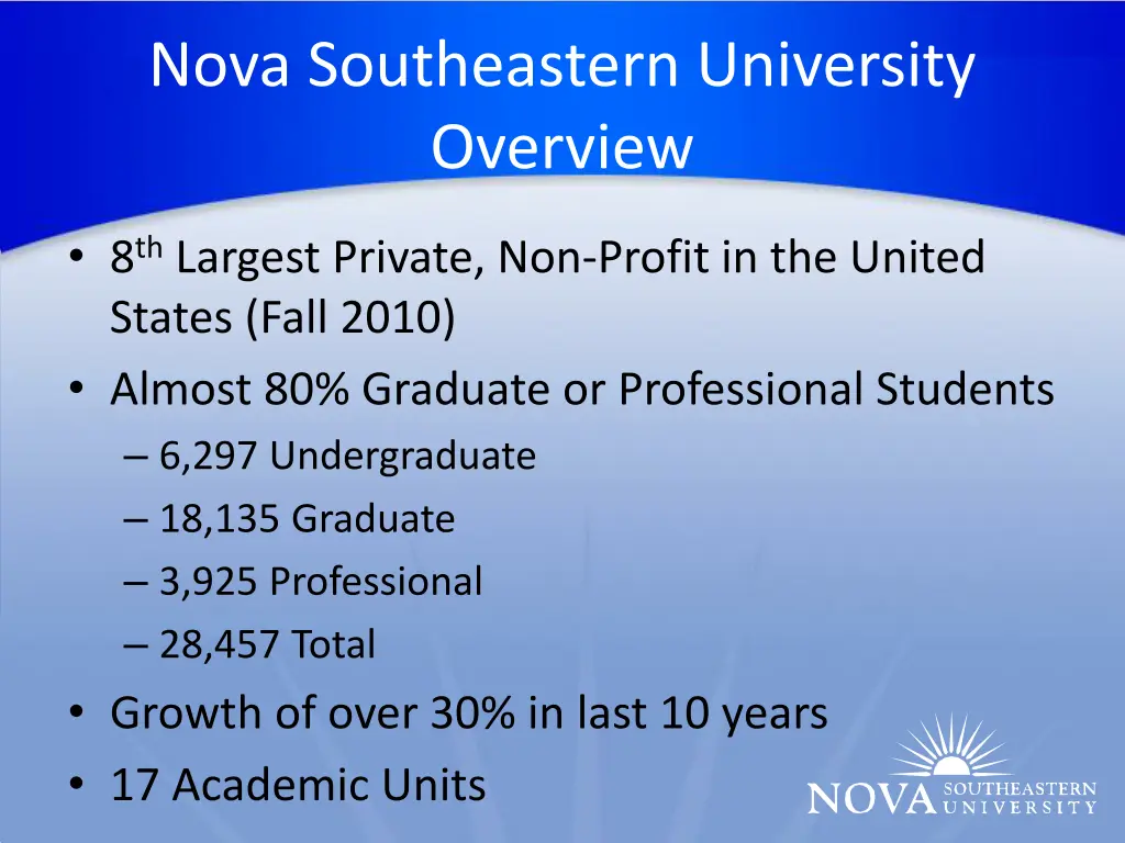 nova southeastern university overview