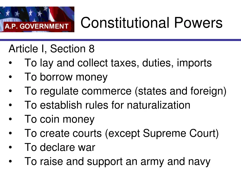 constitutional powers