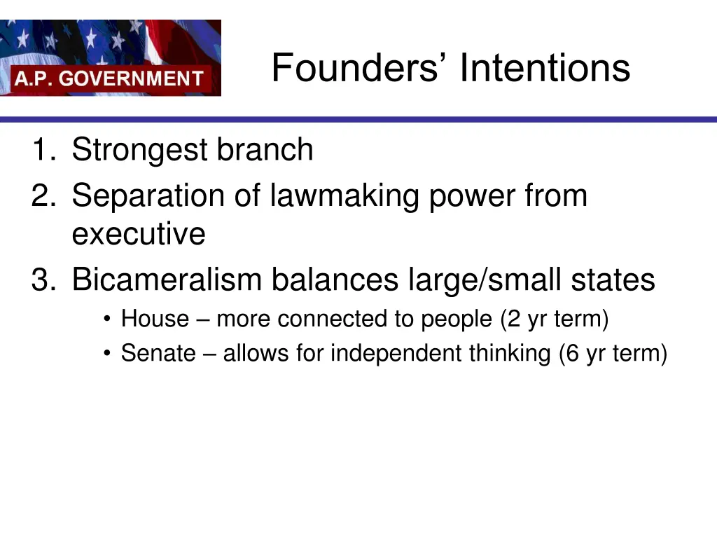 founders intentions