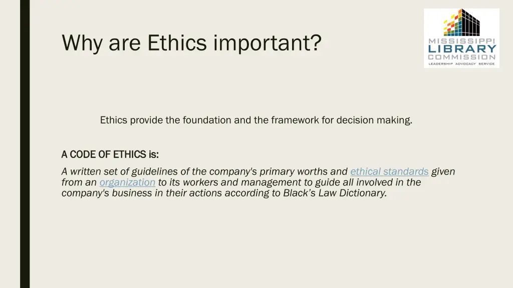 why are ethics important