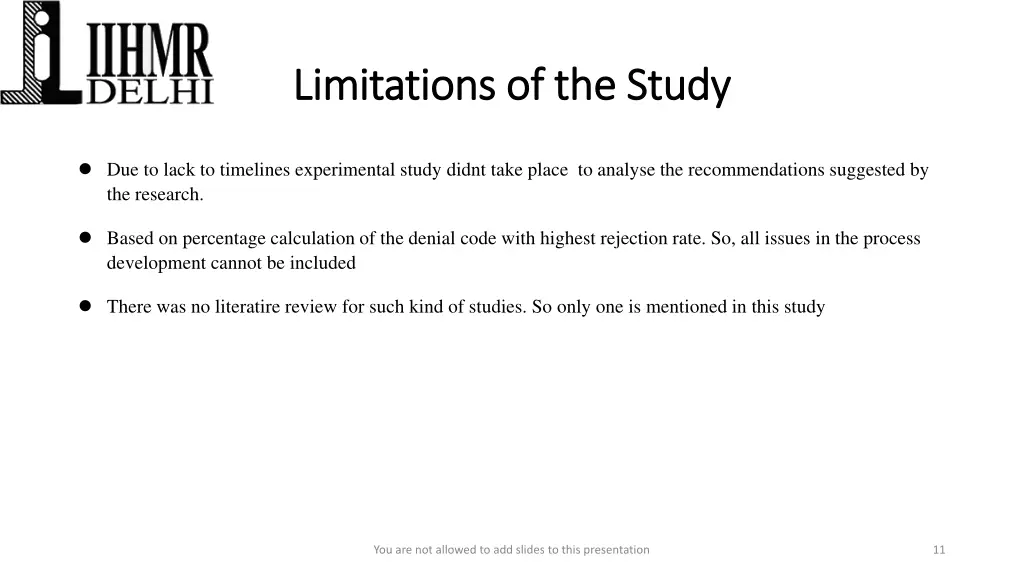 limitations of the study limitations of the study