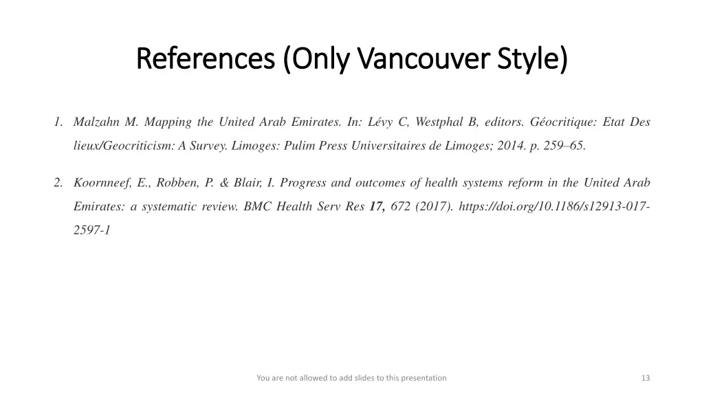 references only vancouver style references only