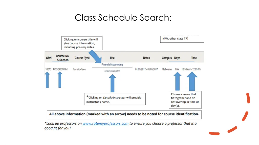 class schedule search 1