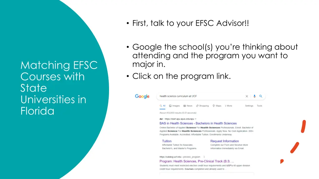 first talk to your efsc advisor