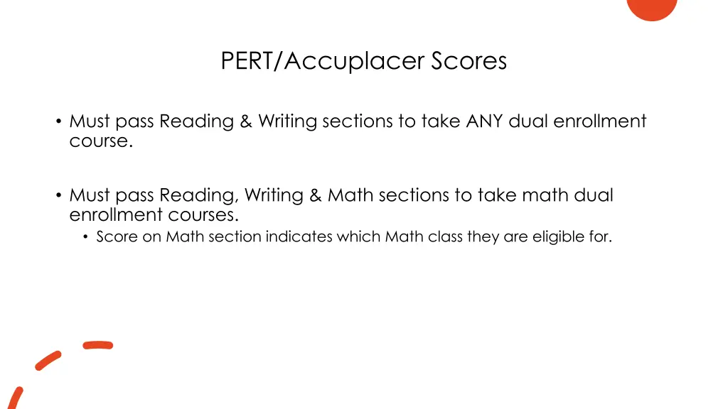 pert accuplacer scores