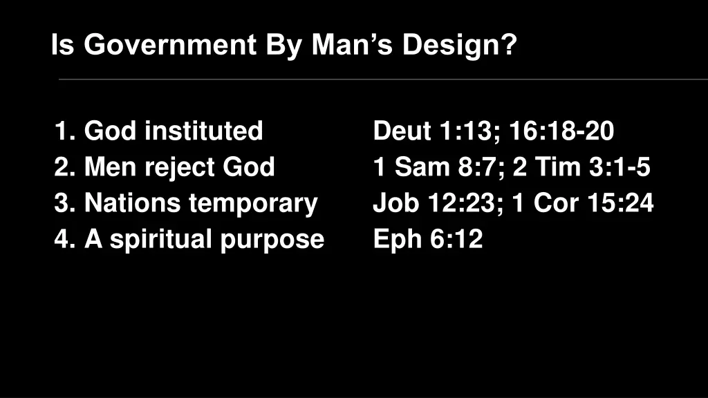 is government by man s design