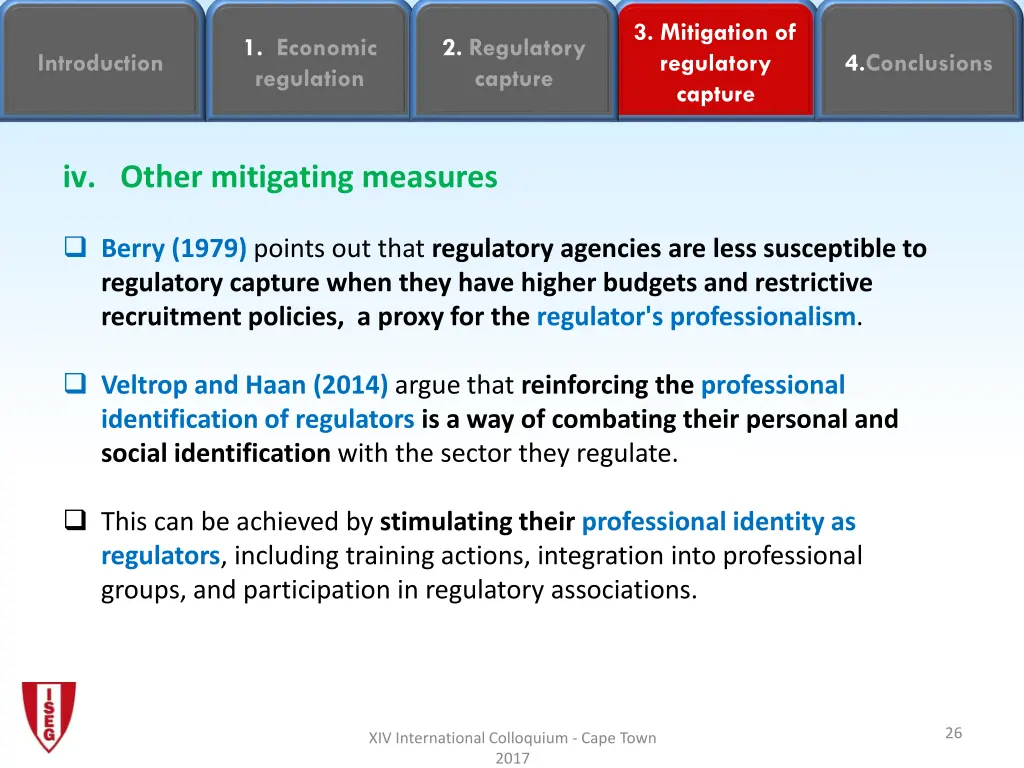 3 mitigation of regulatory capture 24