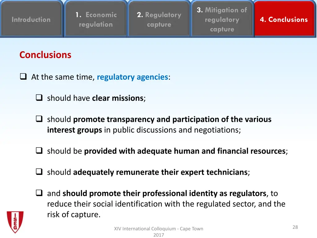 3 mitigation of regulatory capture 26