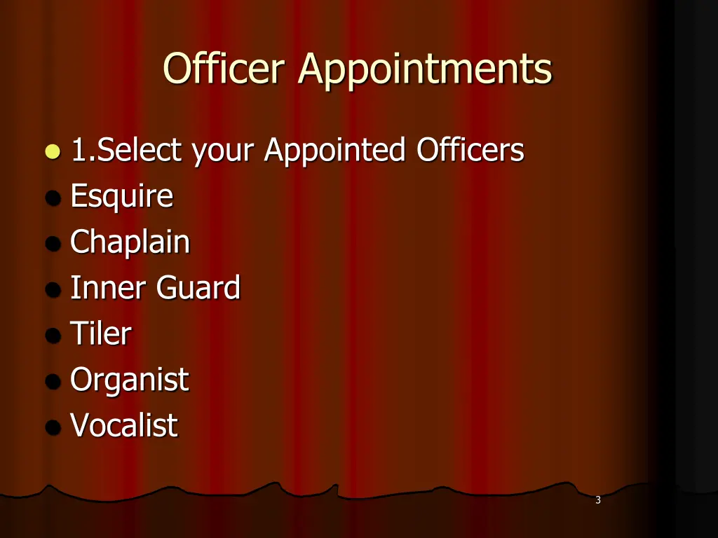 officer appointments