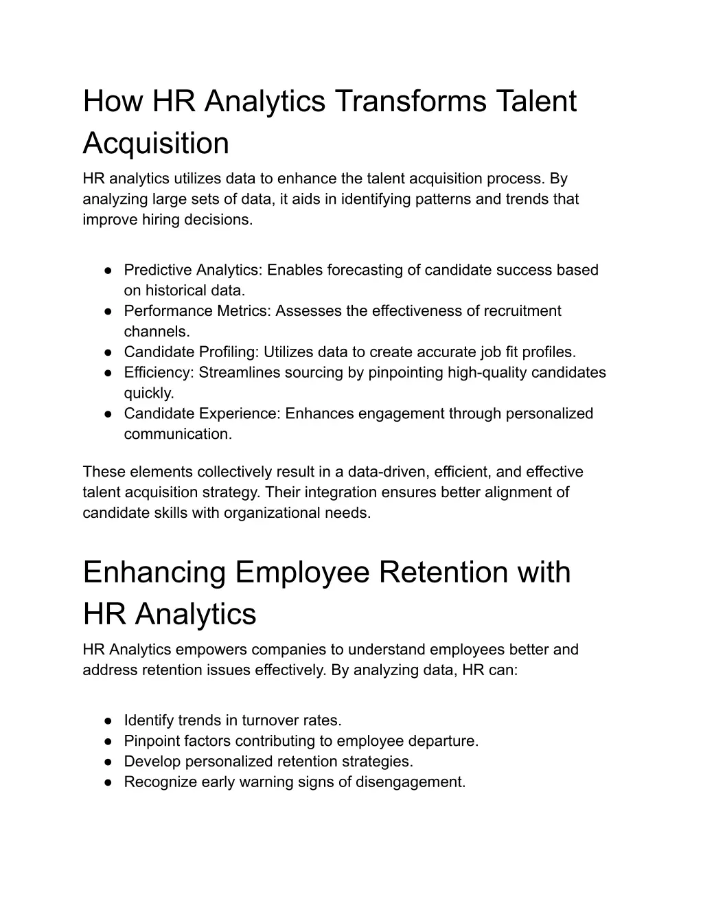 how hr analytics transforms talent acquisition
