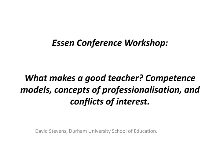 essen conference workshop