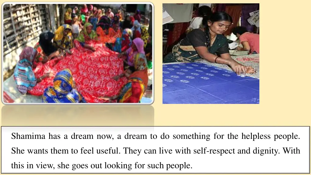 shamima has a dream now a dream to do something