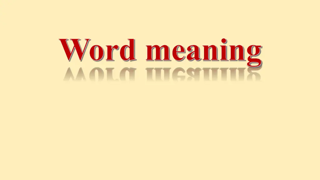 word meaning