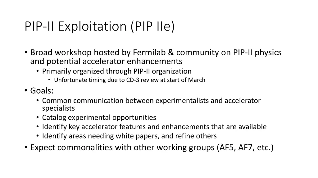 pip ii exploitation pip iie