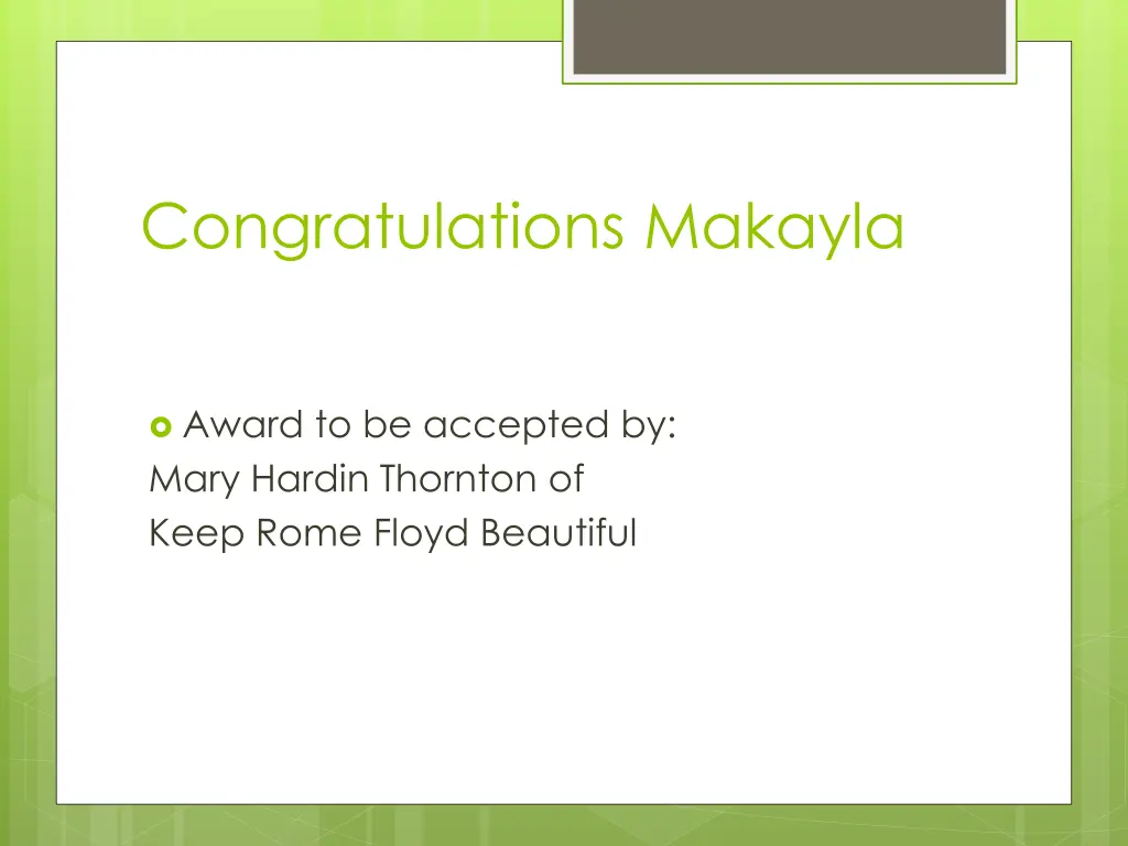 congratulations makayla