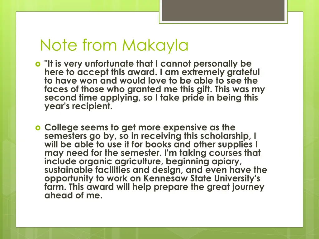 note from makayla