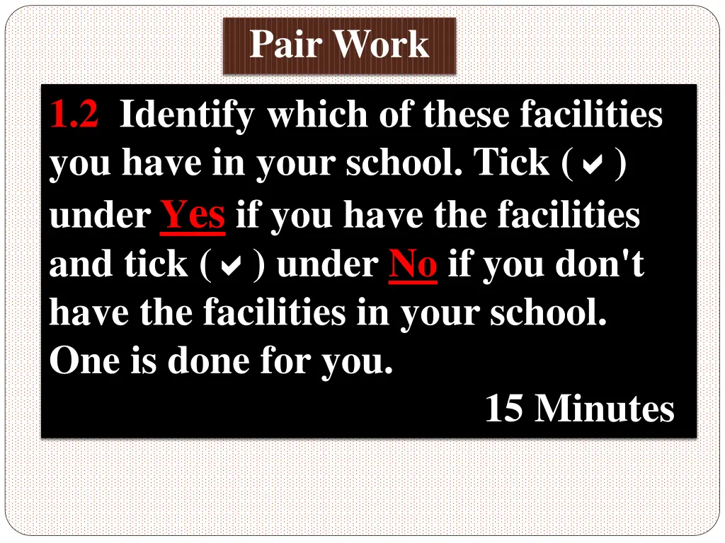 pair work