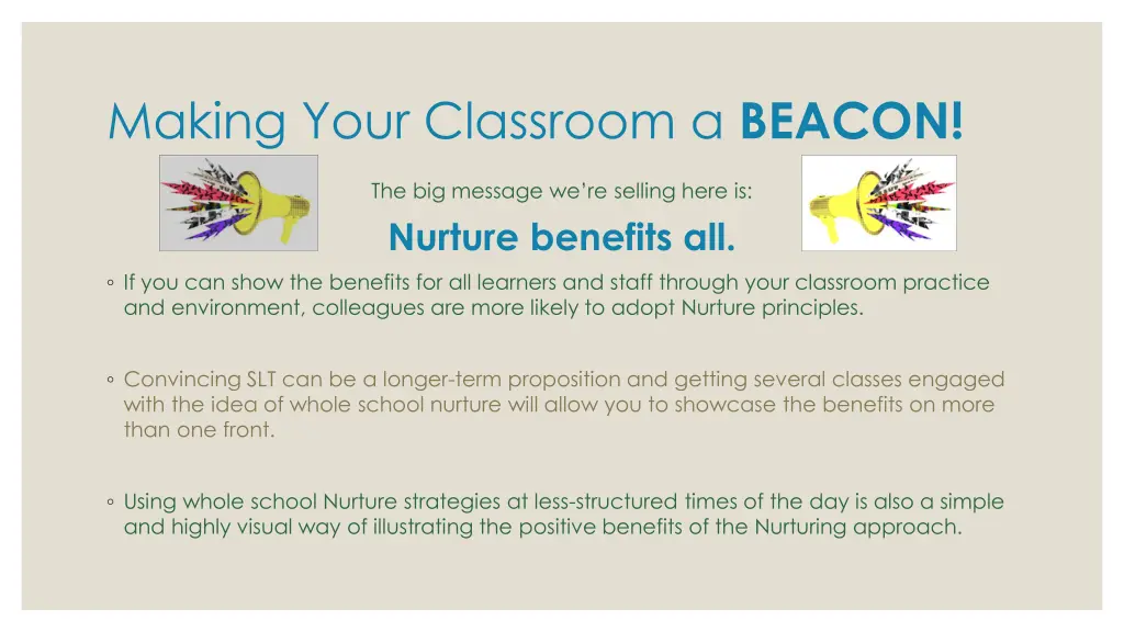 making your classroom a beacon 1