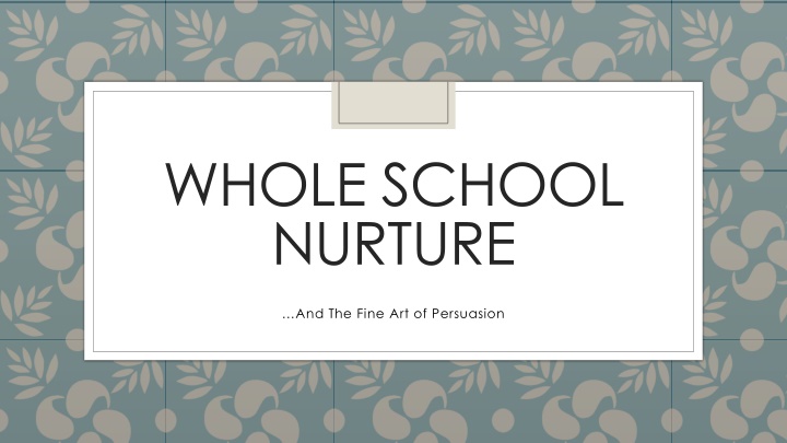 whole school nurture