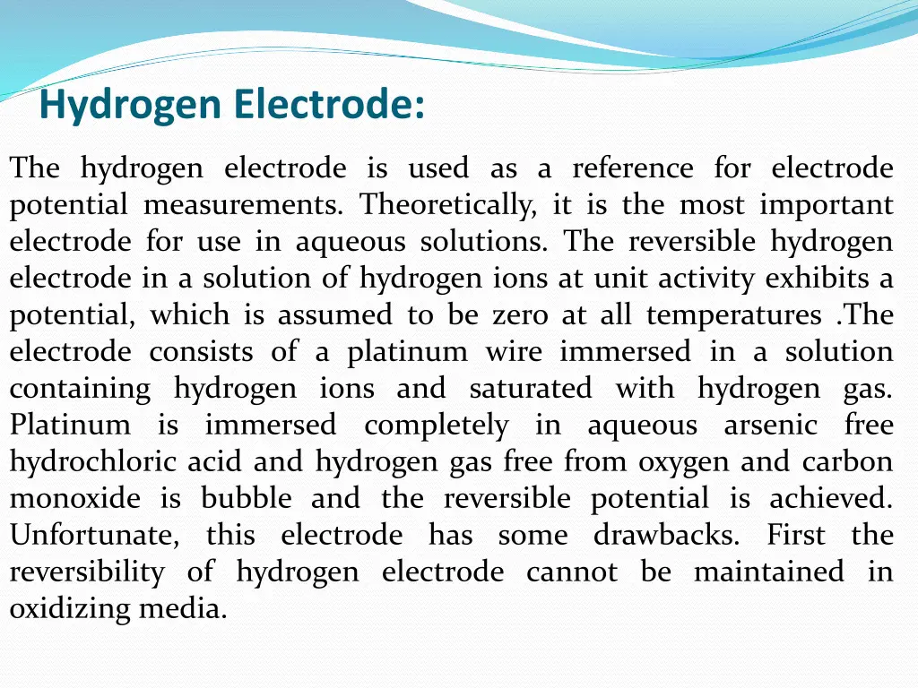 hydrogen electrode