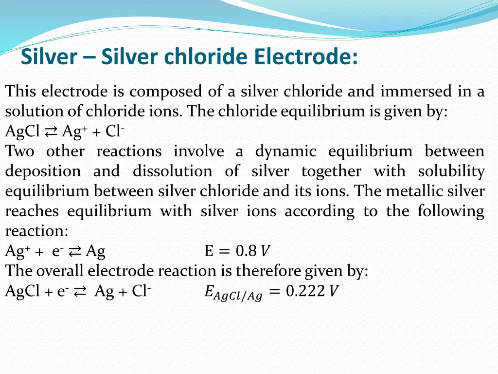 silver silver chloride electrode