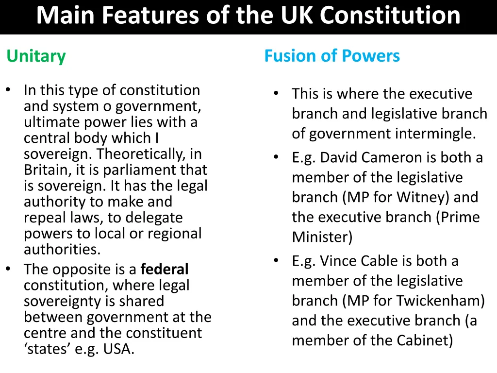 main features of the uk constitution 2