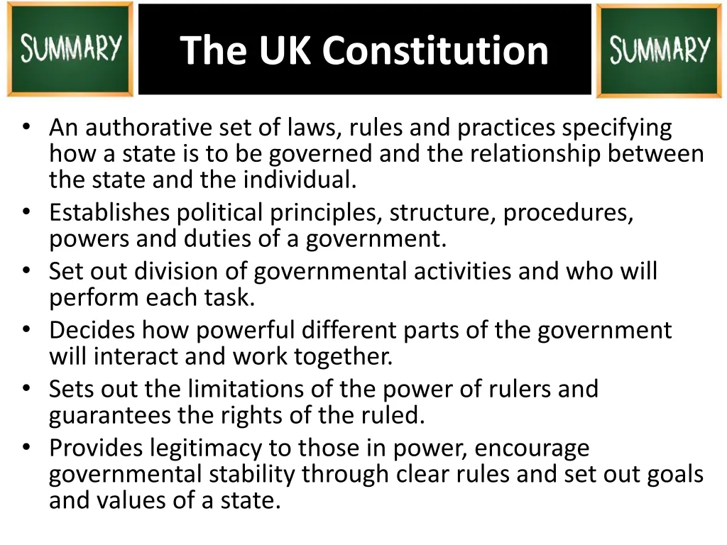 the uk constitution