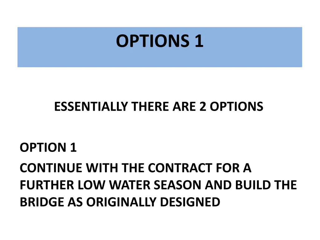 options 1