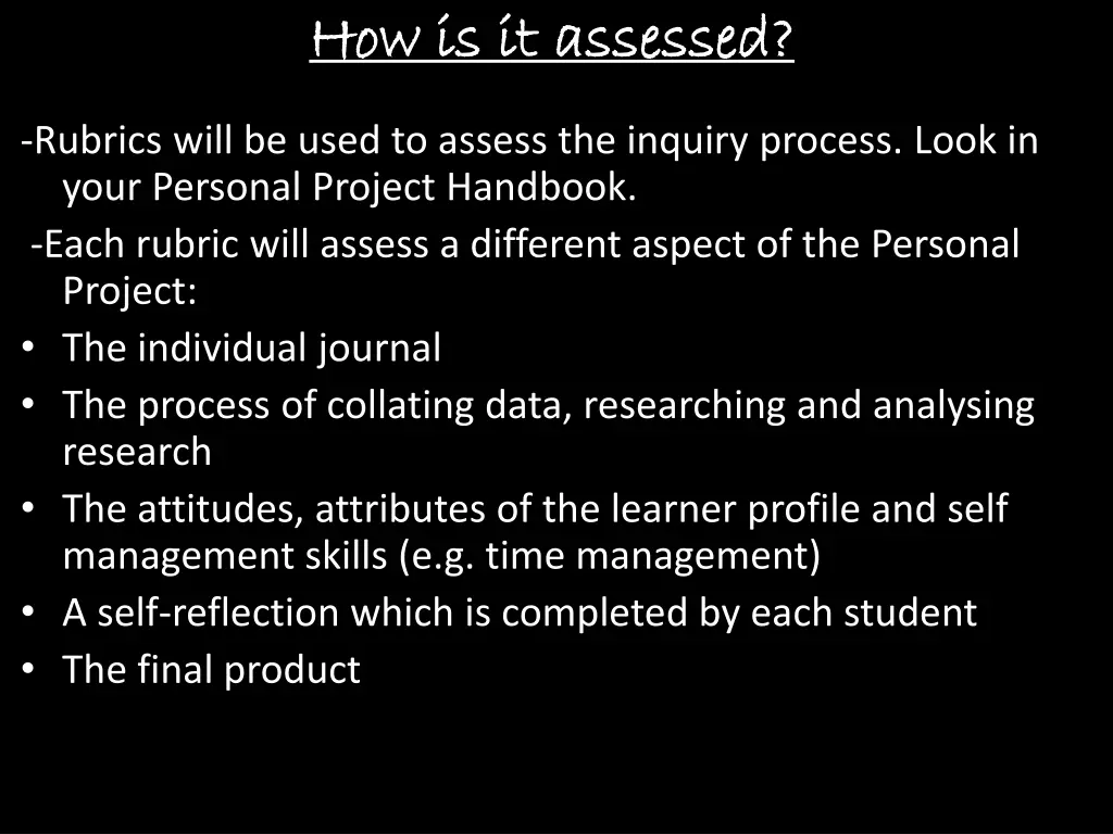 how is it assessed how is it assessed