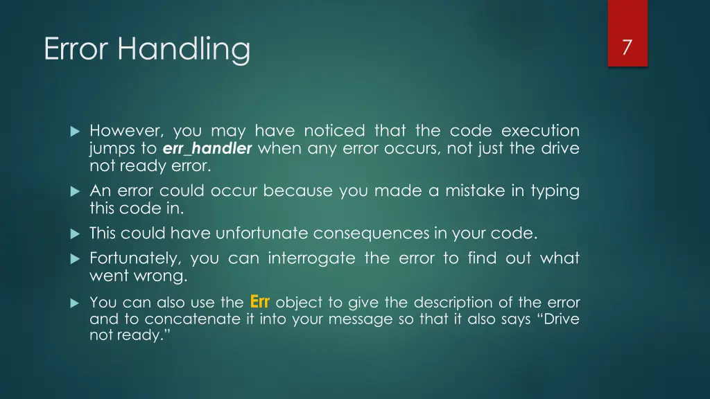 error handling 5