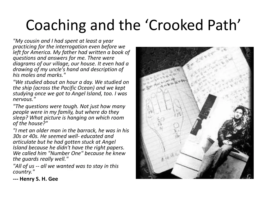 coaching and the crooked path