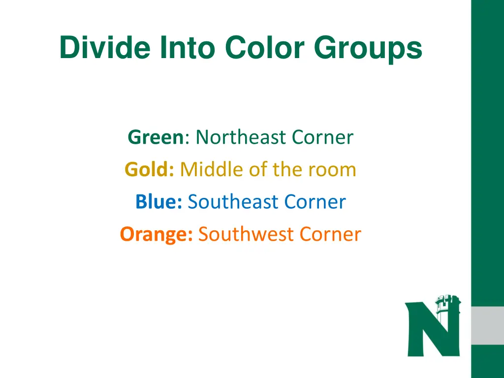 divide into color groups